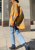 Boho Long Jacket with Checkered Pattern